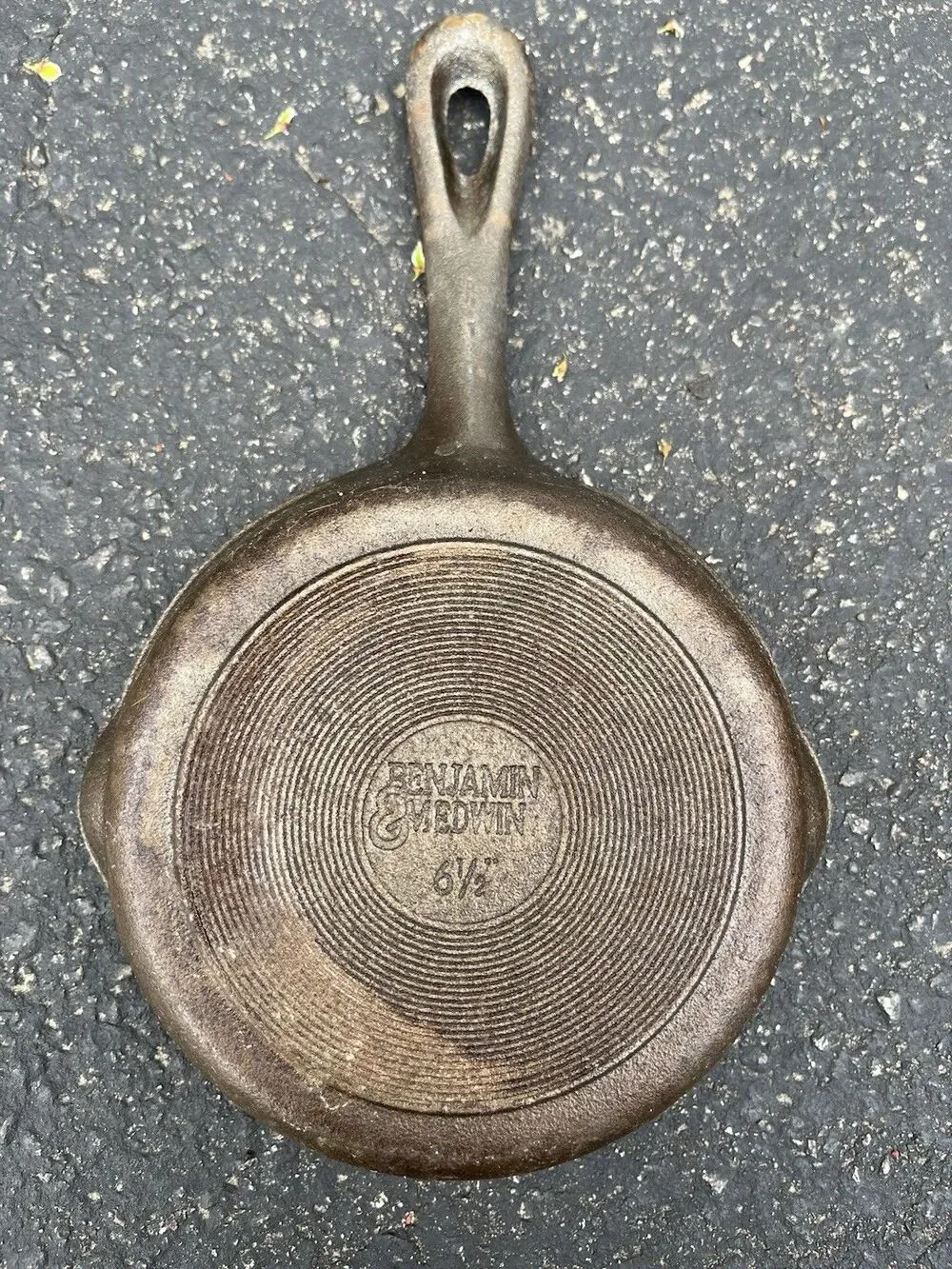 3 Vintage Benjamin & Medwin Cast Iron Skillets 10.5”, 8”, 6.5”‎ Restoration READ